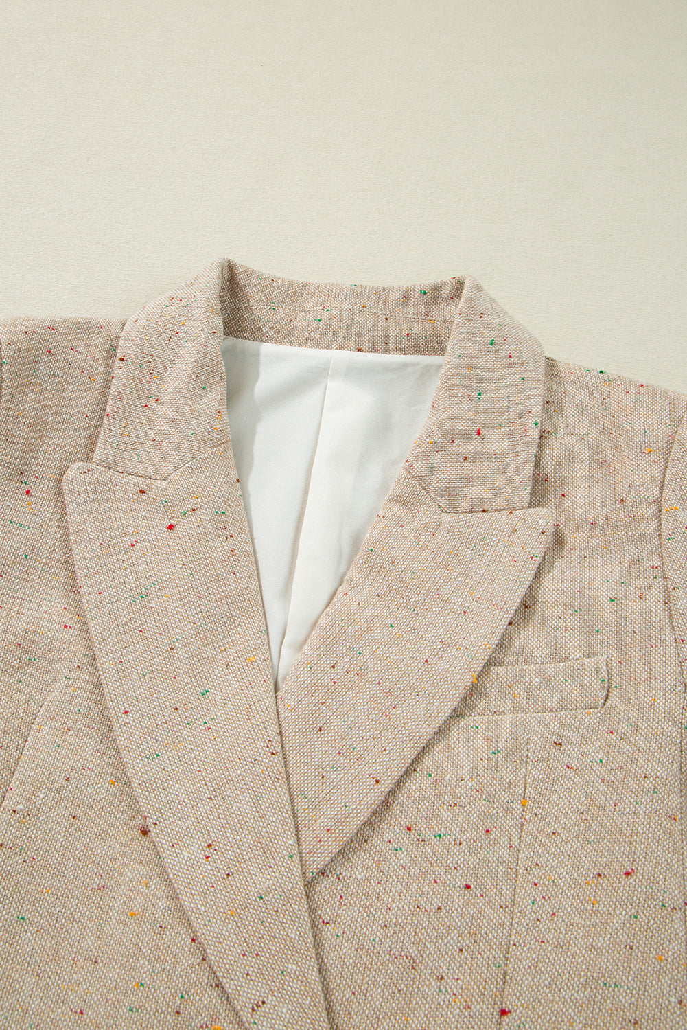 Oatmeal Single Breasted Blazer
