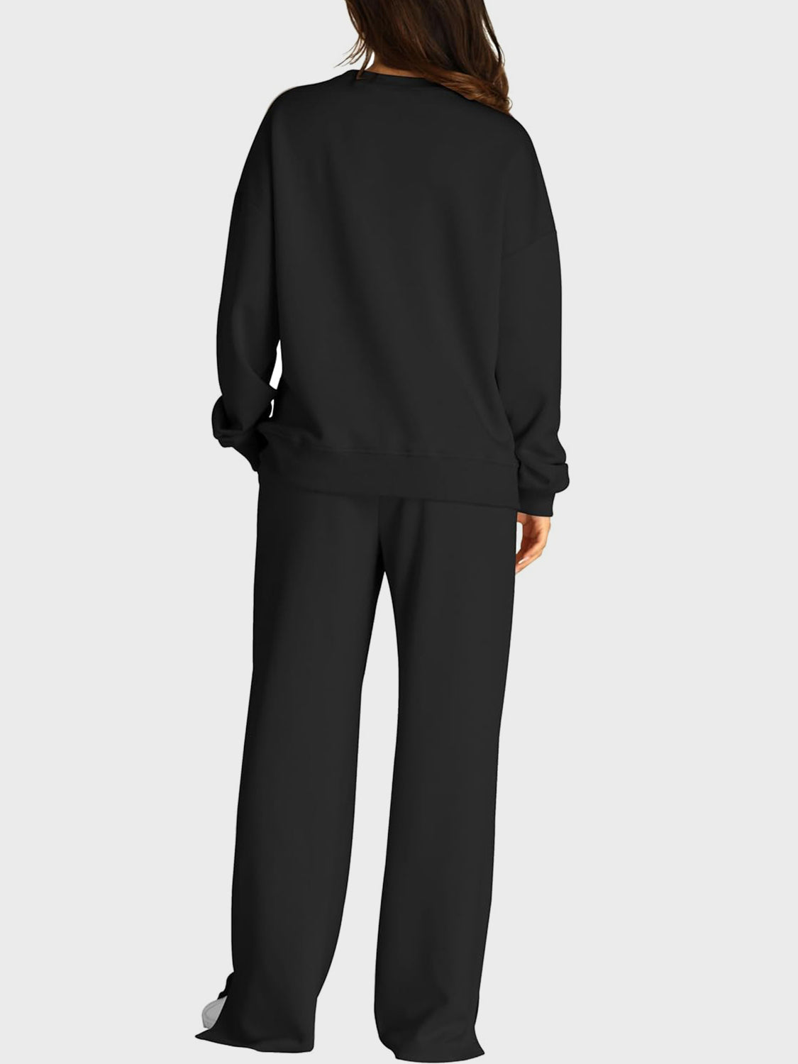 2 Piece Fleece Slit Pants Set