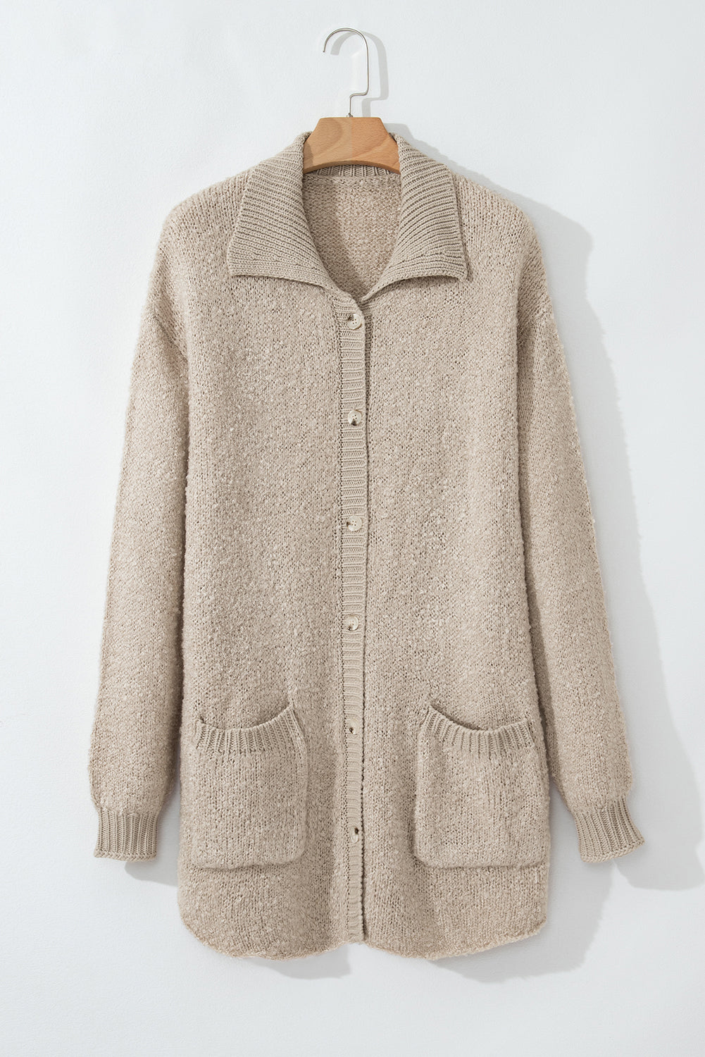 Open Front Cardigan With Pockets