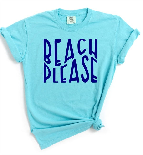 Beach Please Comfort Color Graphic Tee