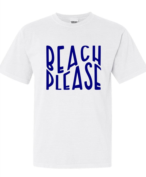 Beach Please Comfort Color Graphic Tee
