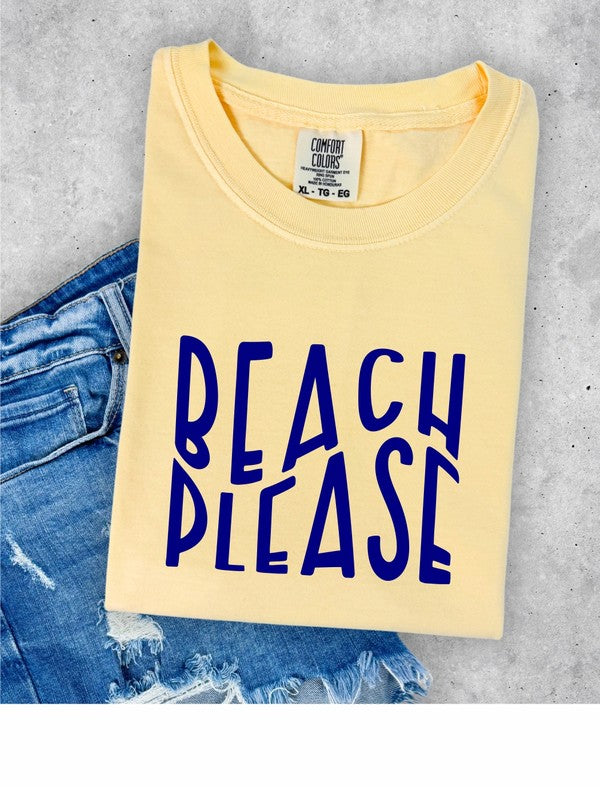 Beach Please Comfort Color Graphic Tee