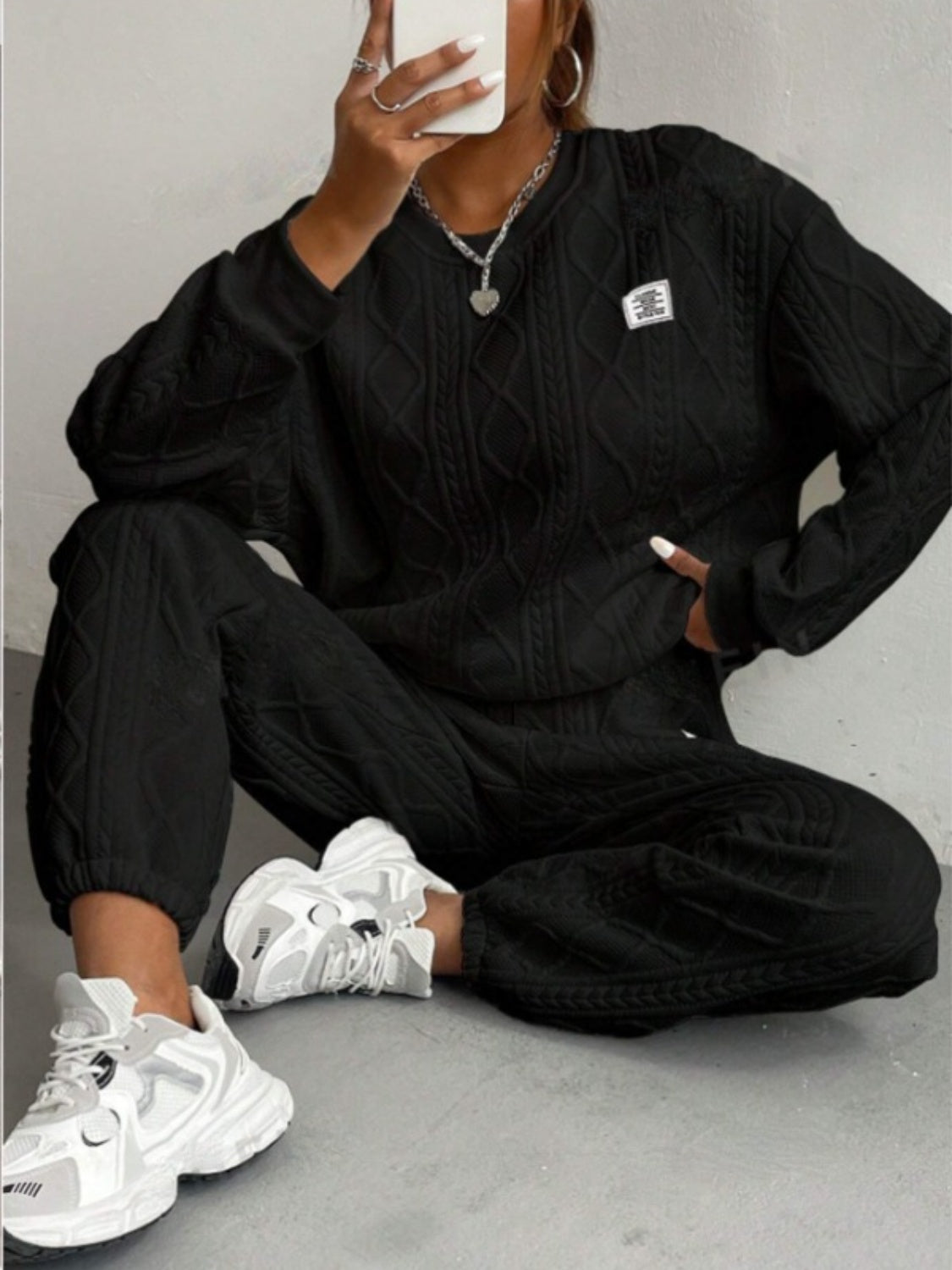Cable 2PC Casual Pant Set
