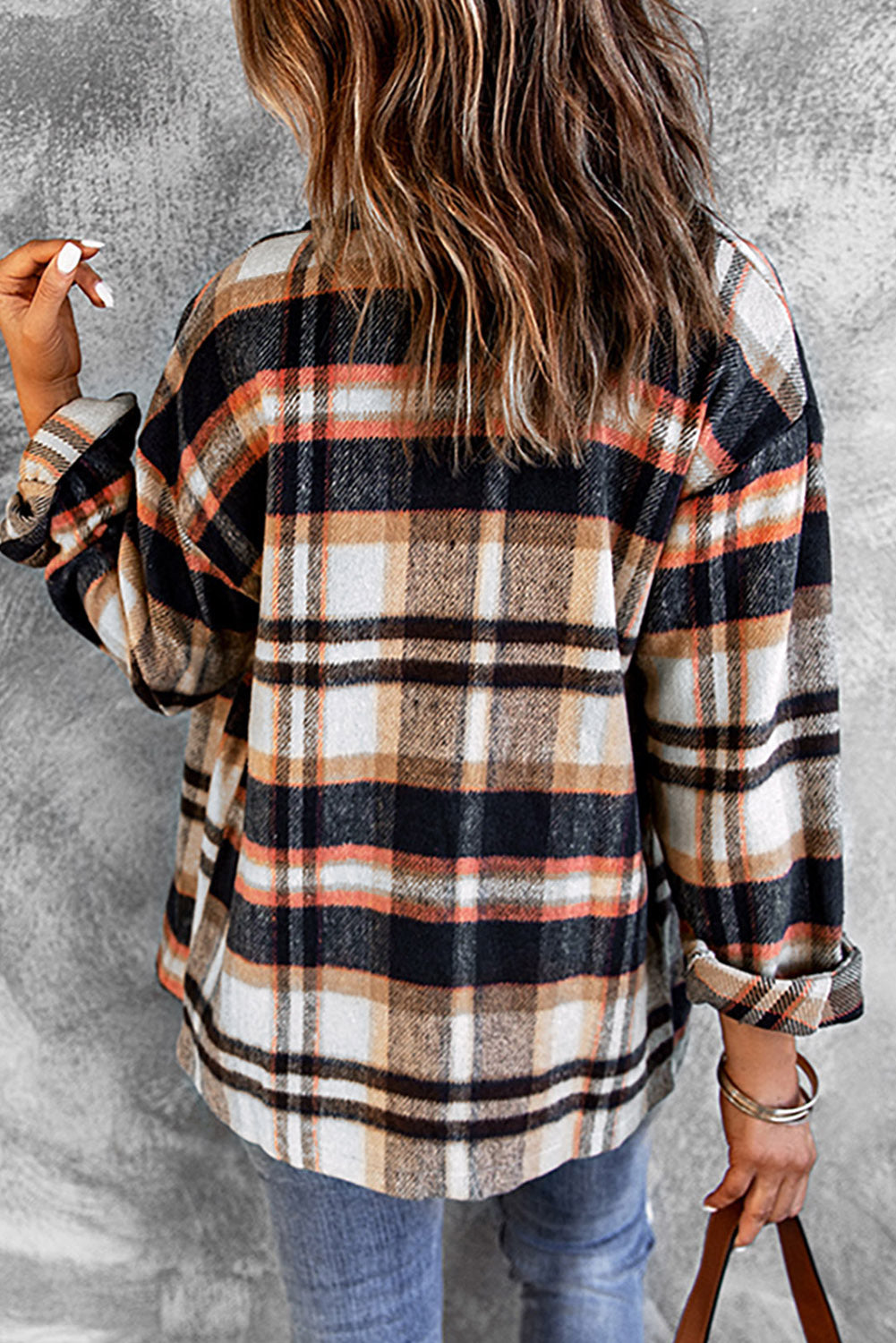 Plaid Casual Button Up Flannel Shacket