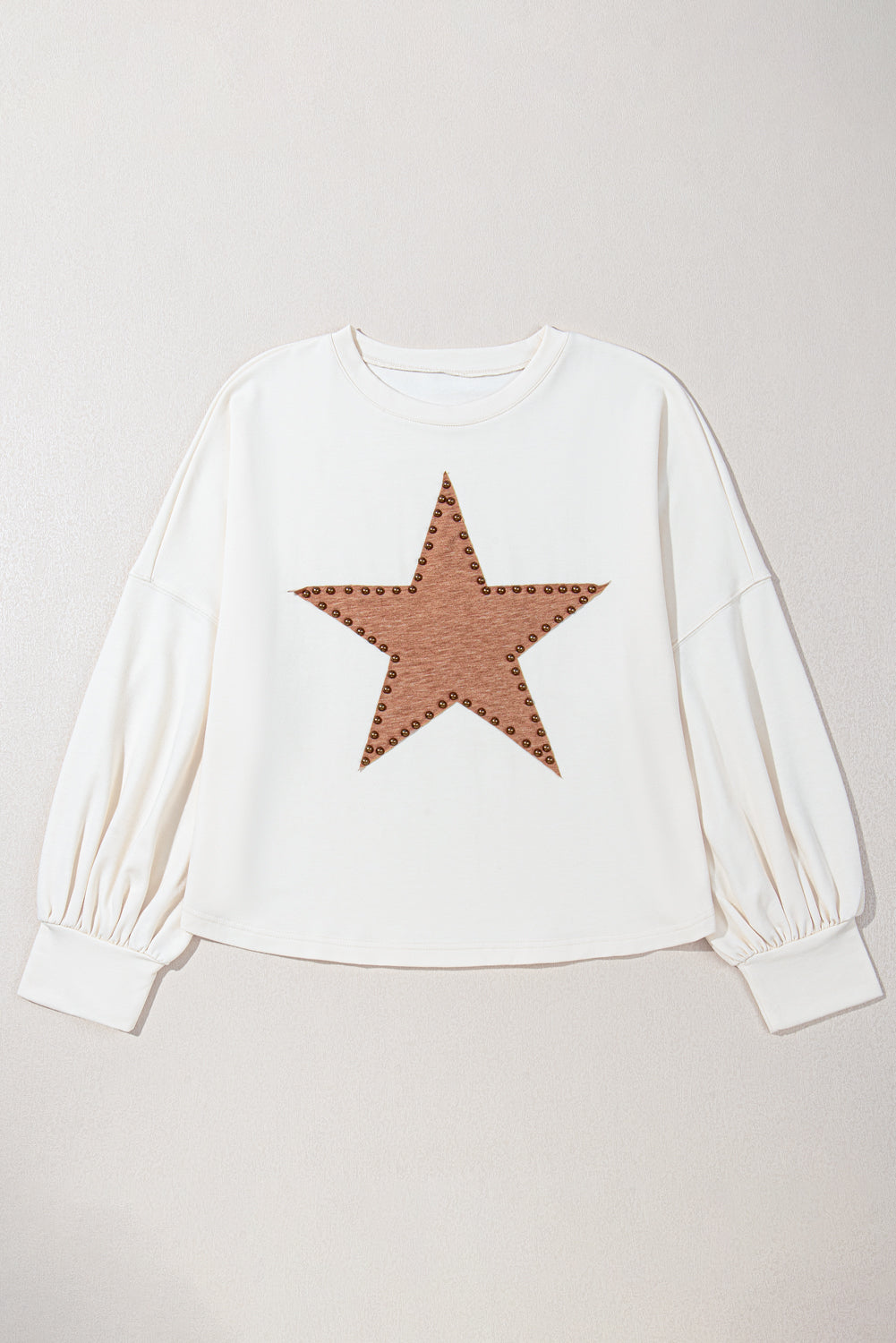 Studded Star Long Sleeve Top Plus Size
