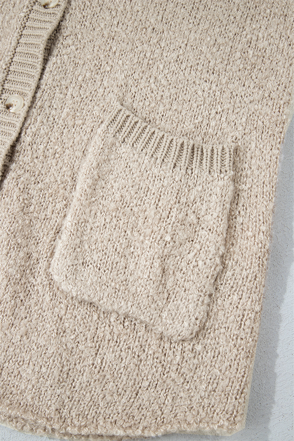 Open Front Cardigan With Pockets