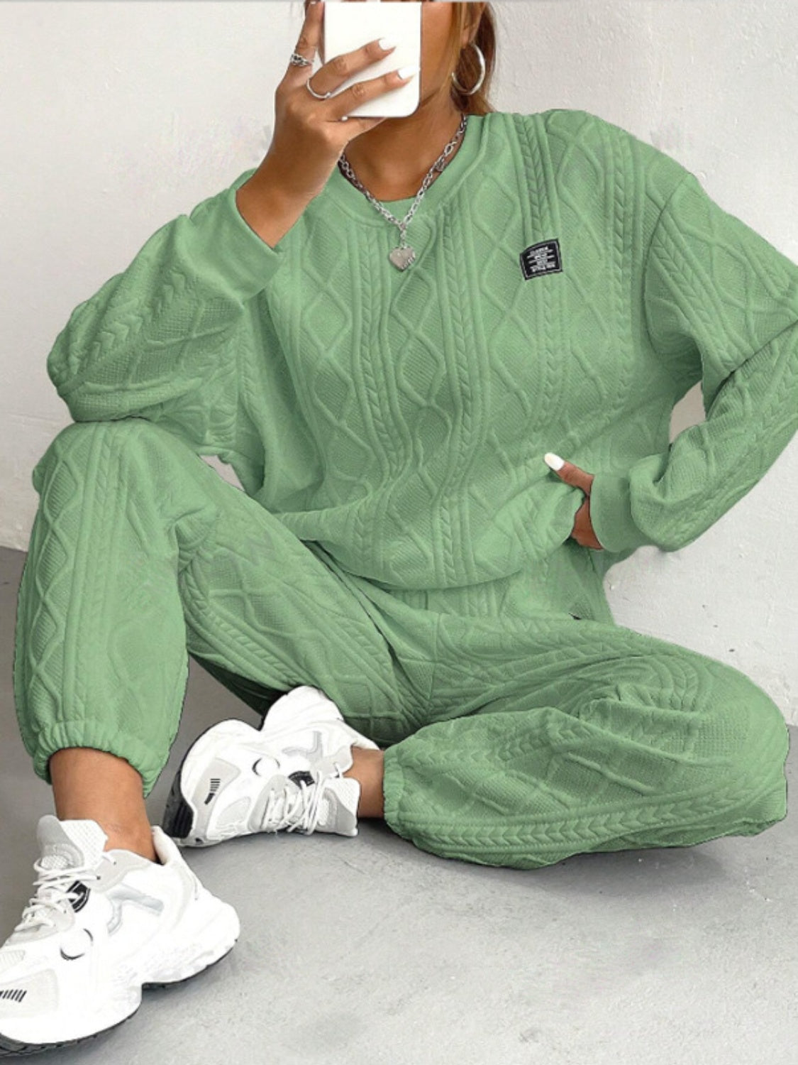 Cable 2PC Casual Pant Set