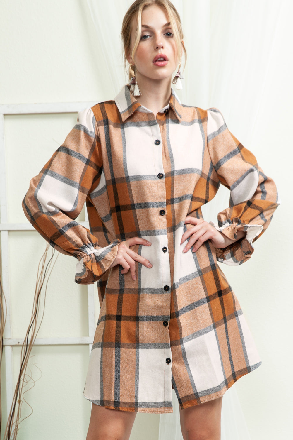 Plaid Shirt Dress