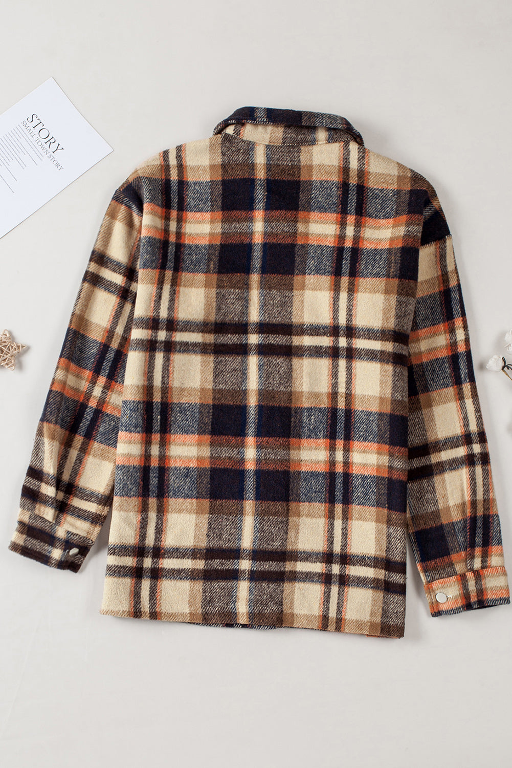 Plaid Casual Button Up Flannel Shacket