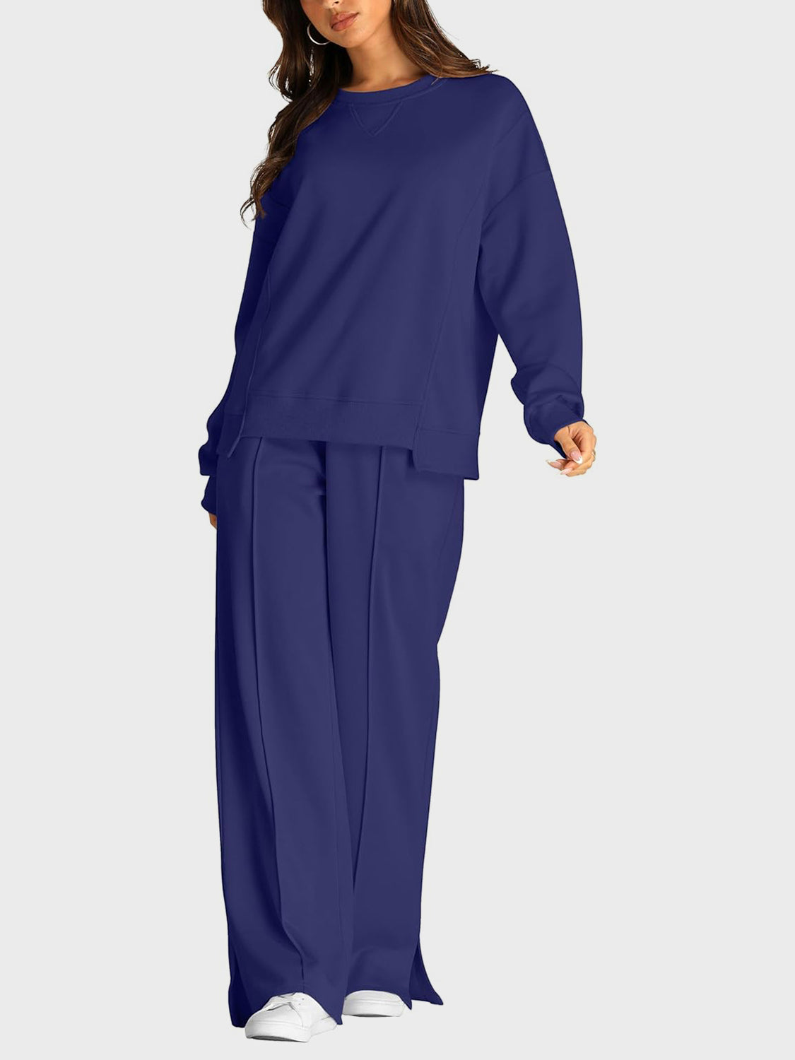 2 Piece Fleece Slit Pants Set