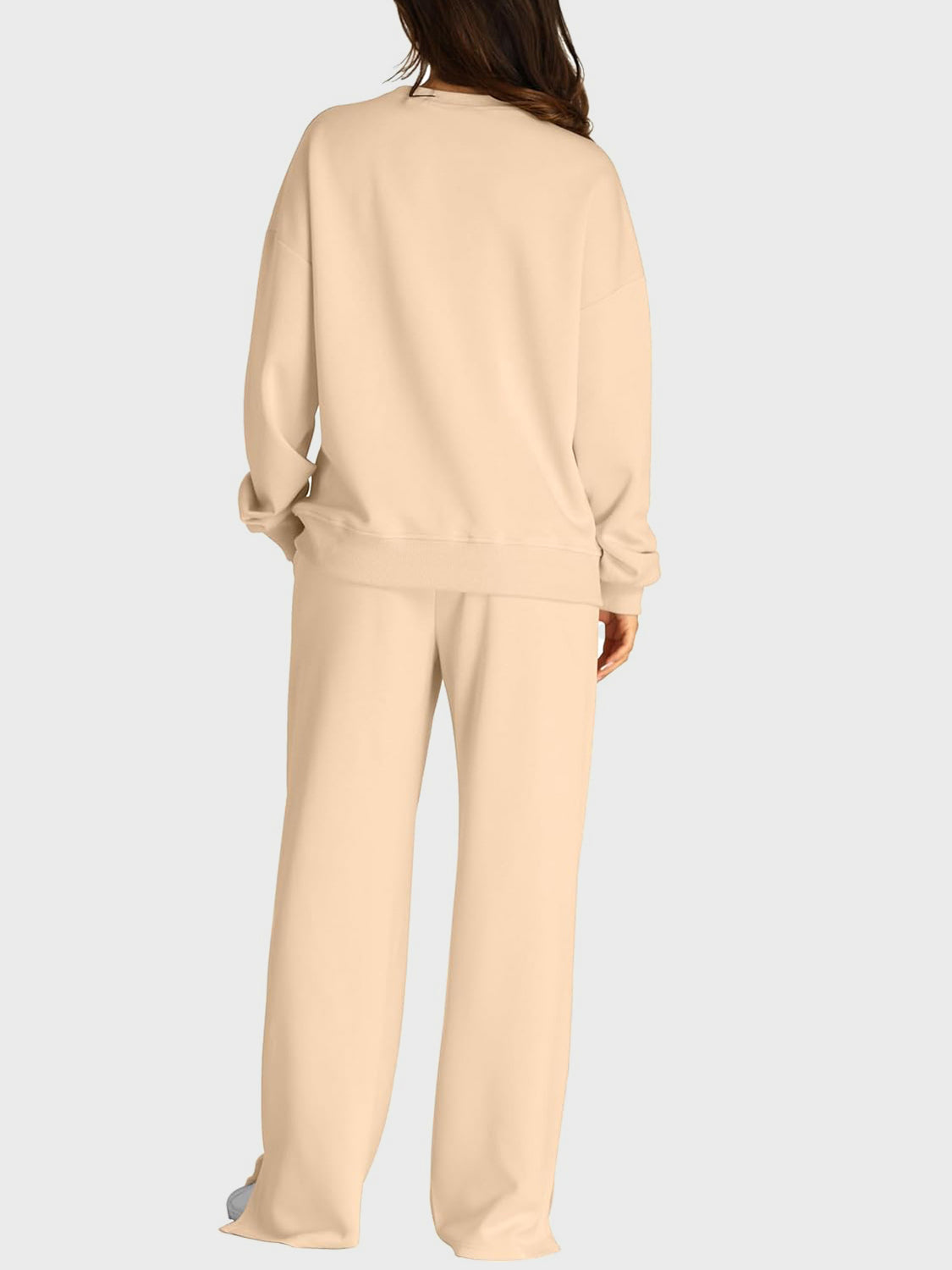 2 Piece Fleece Slit Pants Set