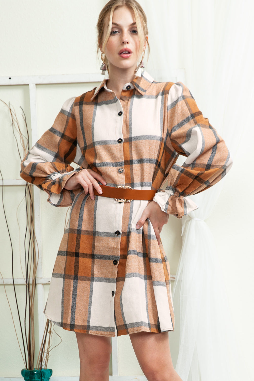 Plaid Shirt Dress