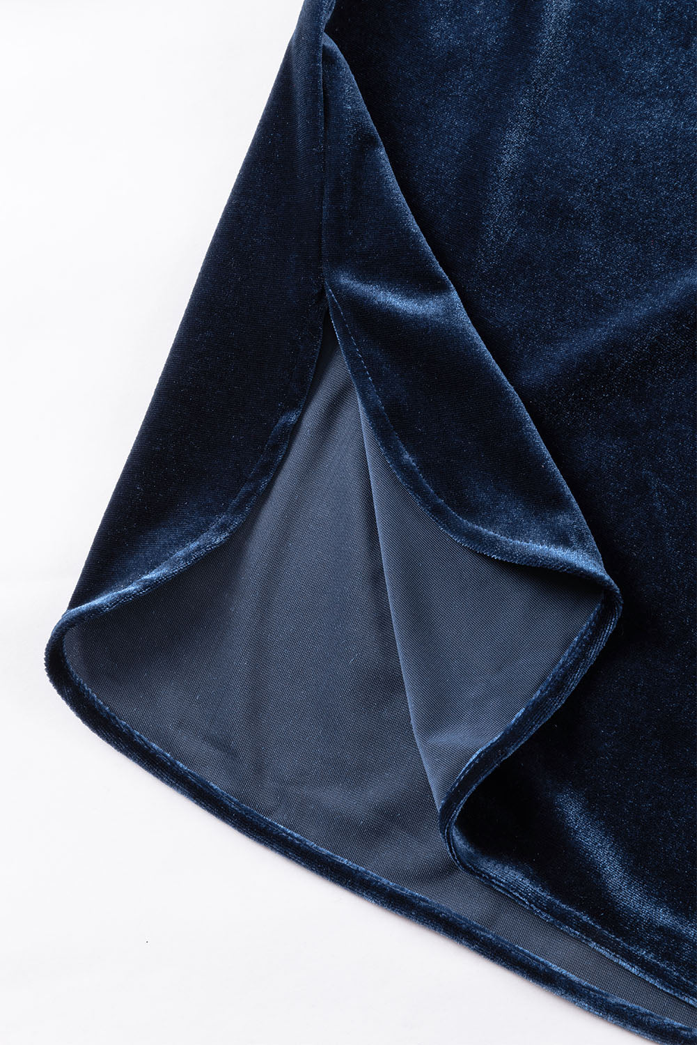 Frilly Neck Velvet Top