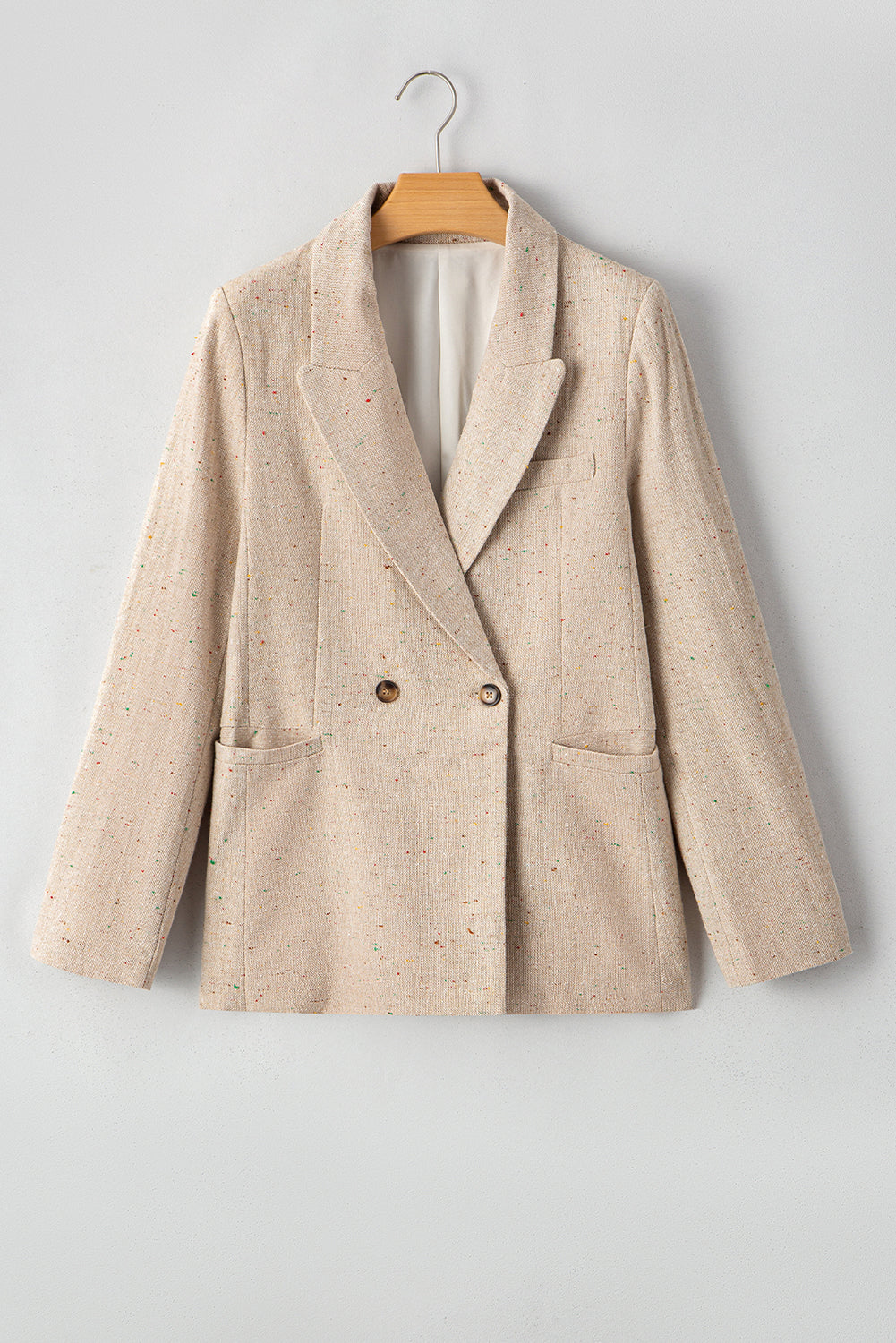 Oatmeal Single Breasted Blazer