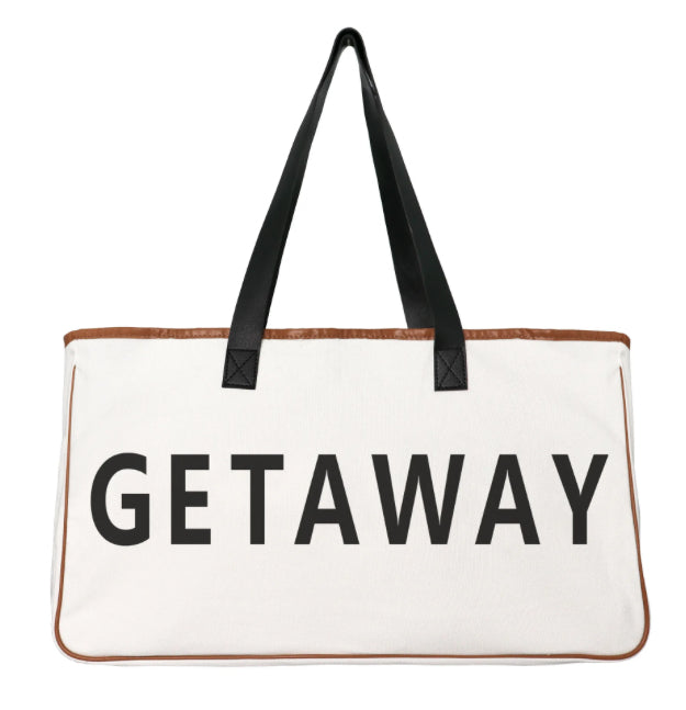 GETAWAY Large Canvas Tote Bag In Stock Now!