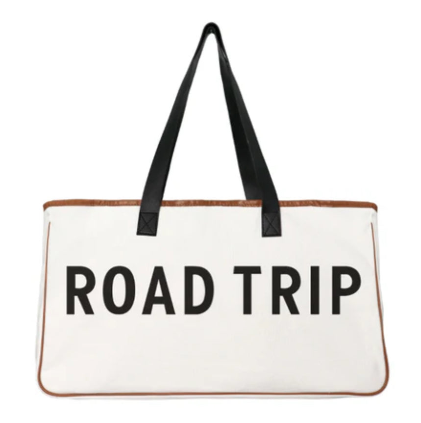 ROAD TRIP Large Canvas Tote Bag In Stock Now!