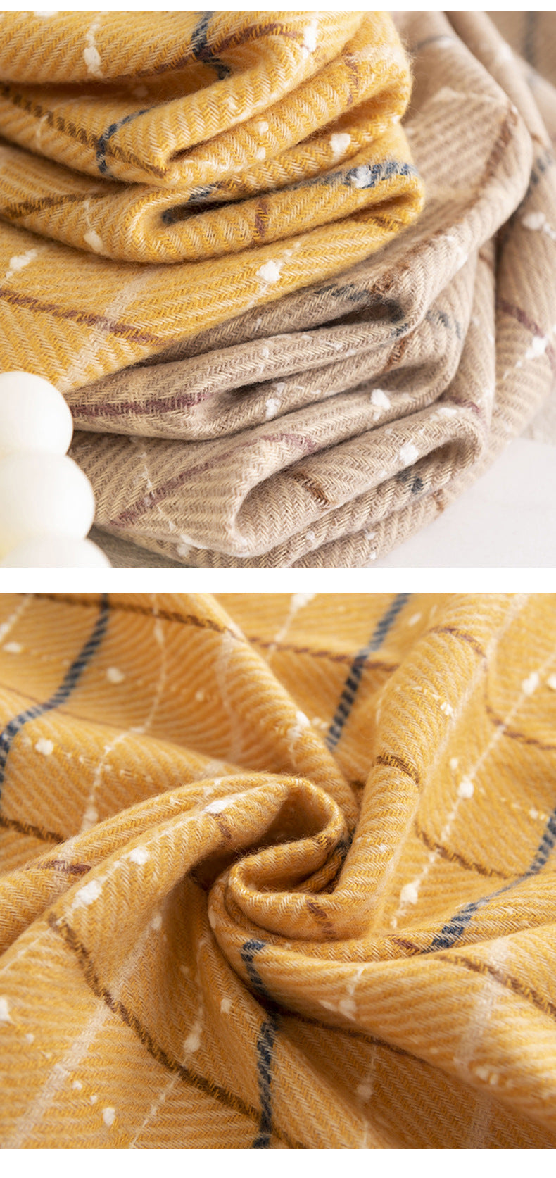 Elegant Lattice Dot Scarf