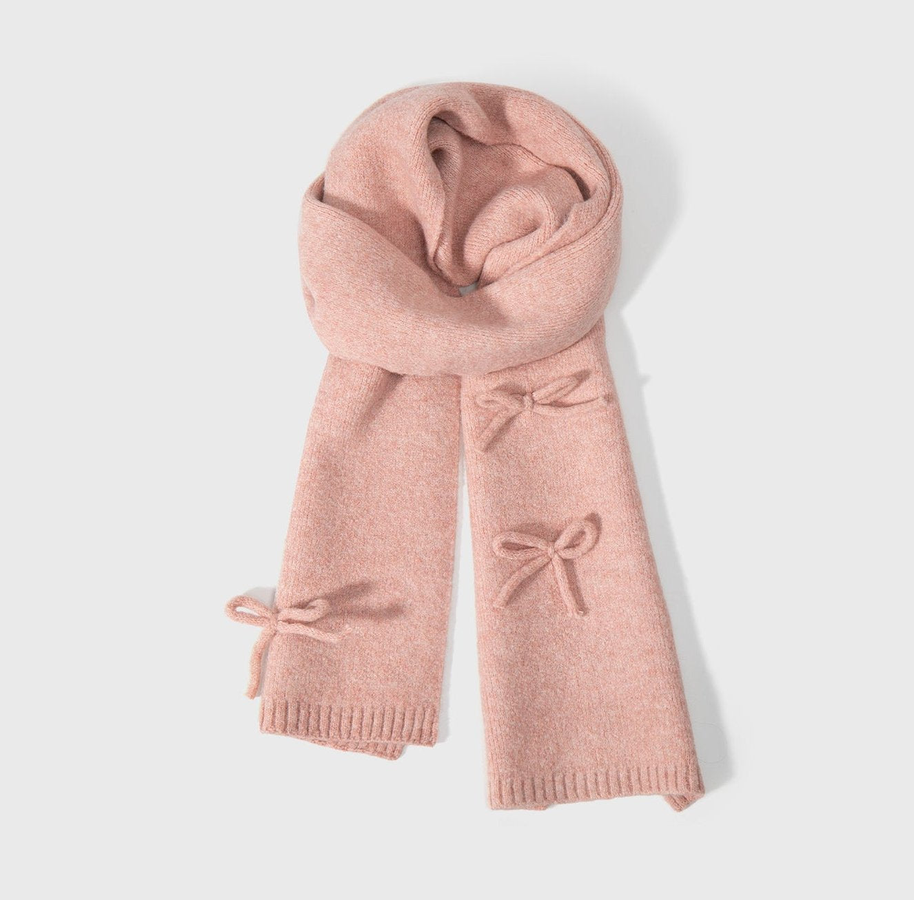 Bow Knot Faux Wool Scarf