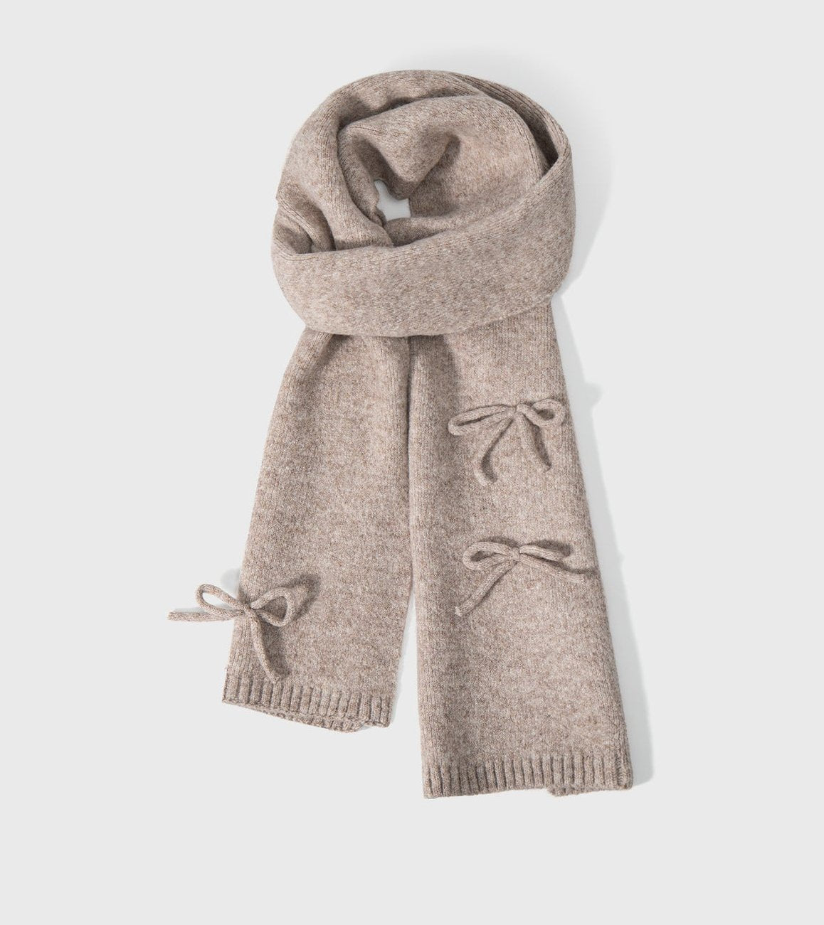 Bow Knot Faux Wool Scarf