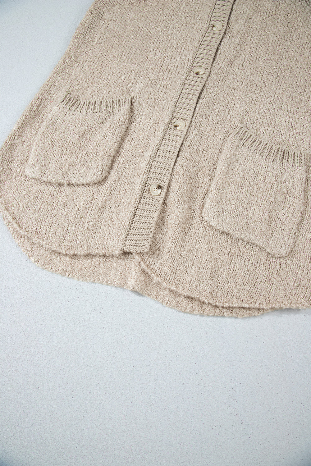 Open Front Cardigan With Pockets