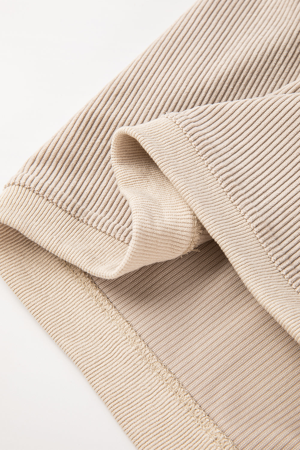 Drop Sleeve Crinkle Rib Oversized Sweatshirt