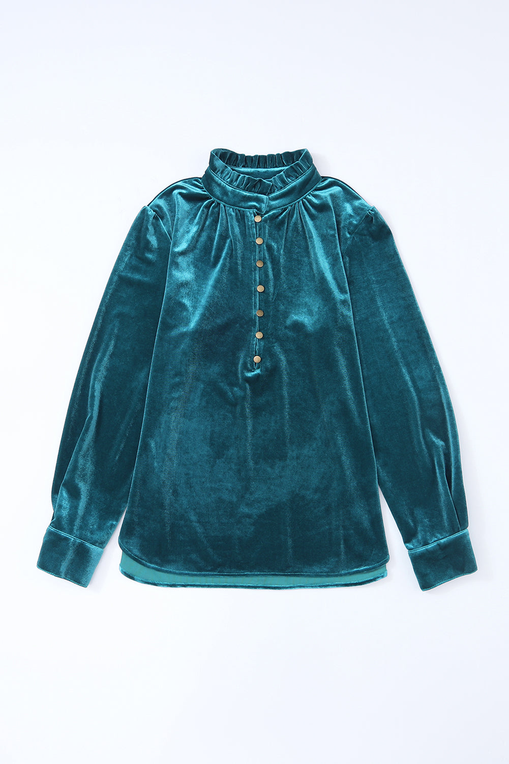 Frilly Neck Velvet Top