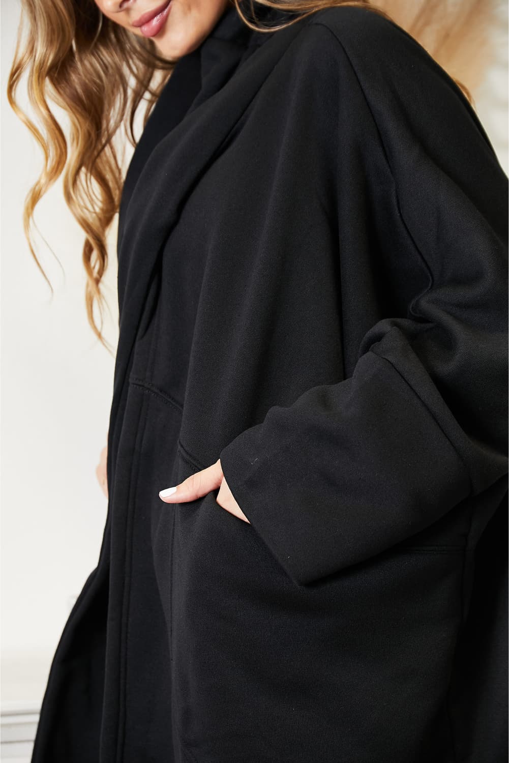Open Front Cardigan with Scarf