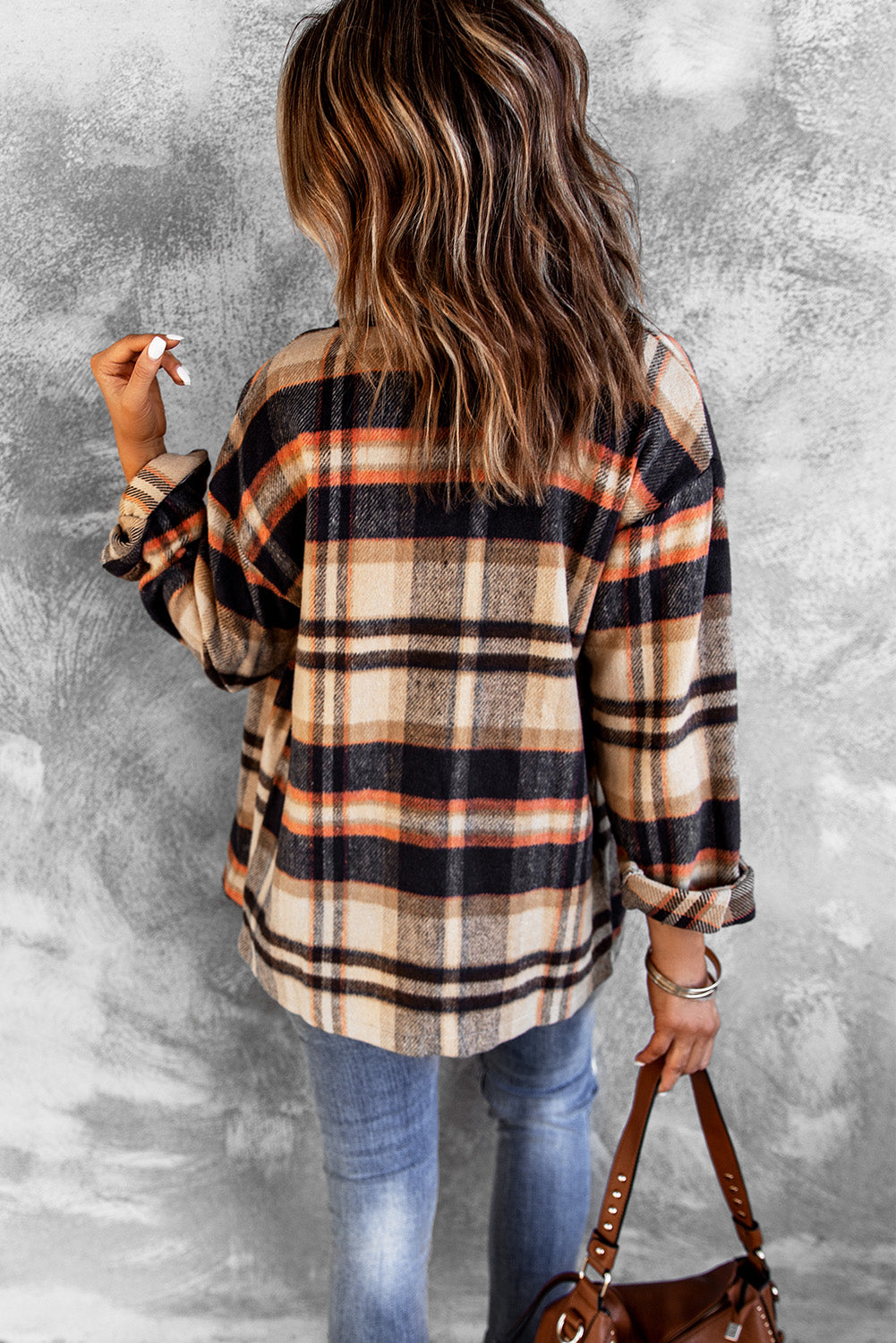 Plaid Casual Button Up Flannel Shacket