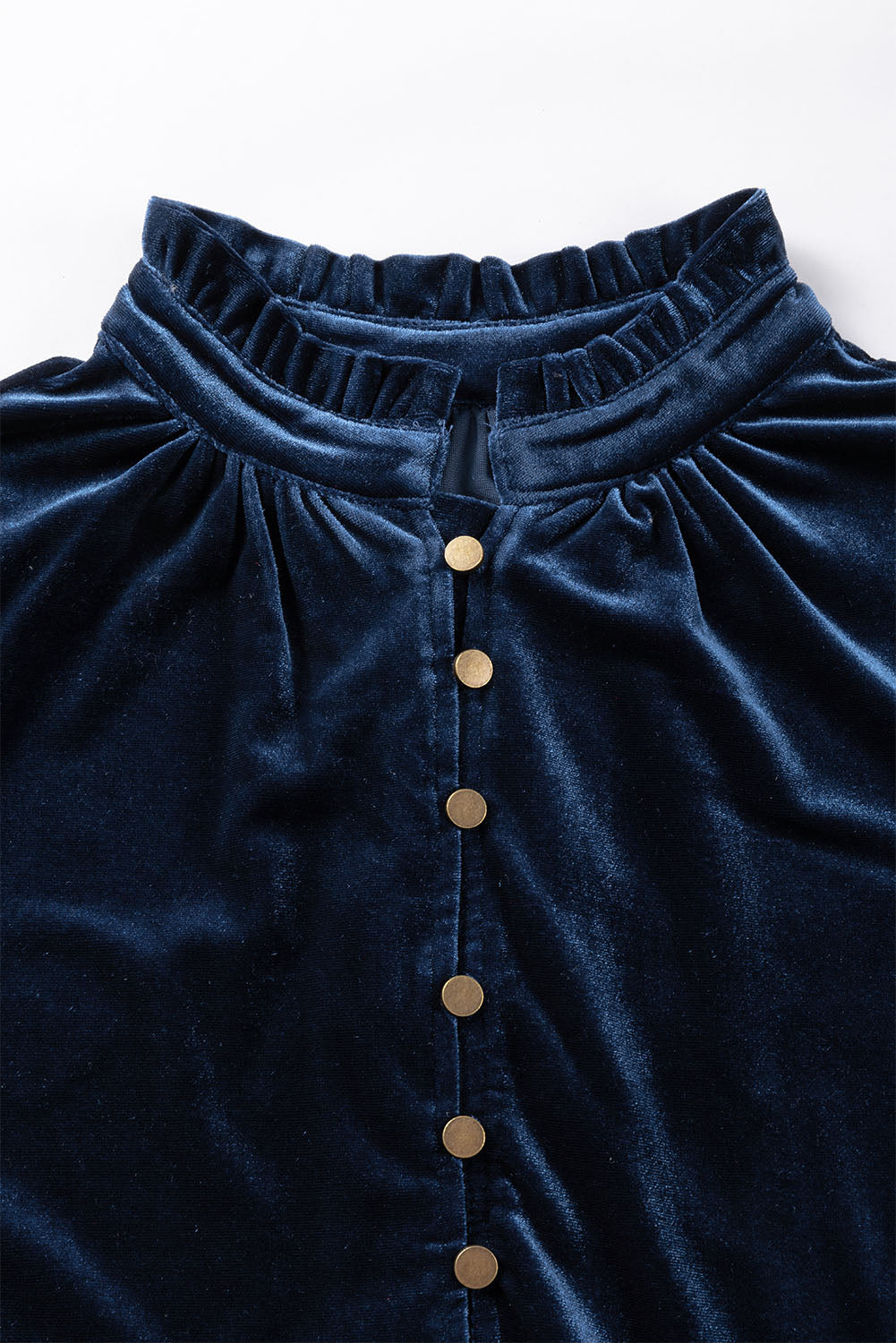Frilly Neck Velvet Top