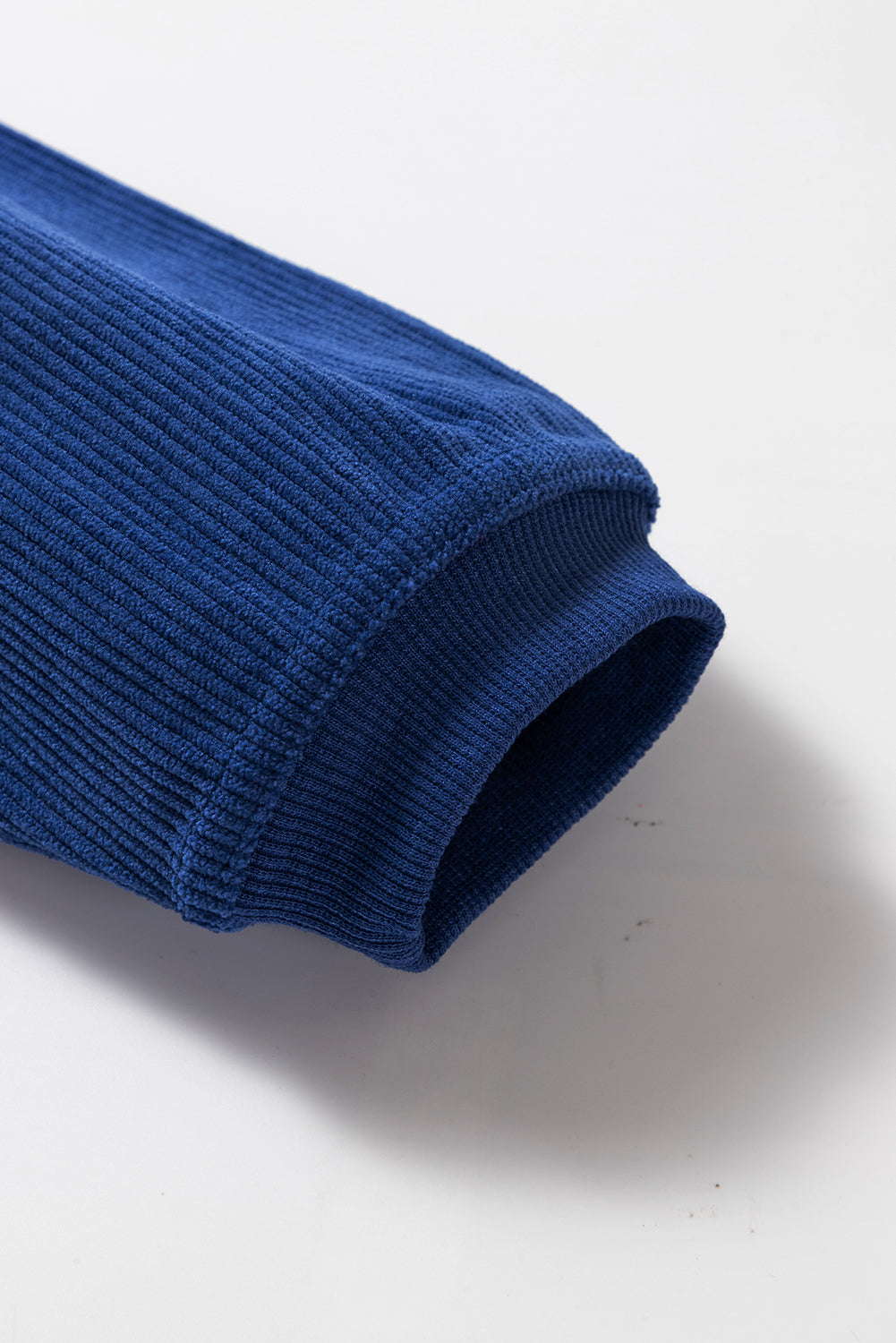 Drop Sleeve Crinkle Rib Oversized Sweatshirt