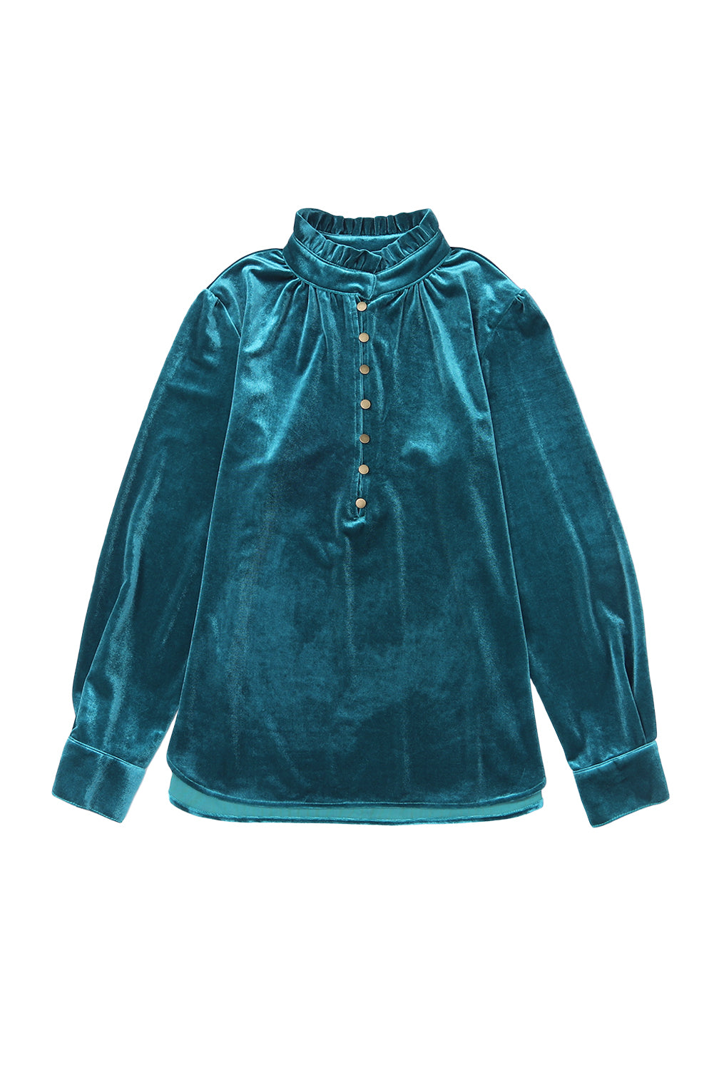 Frilly Neck Velvet Top