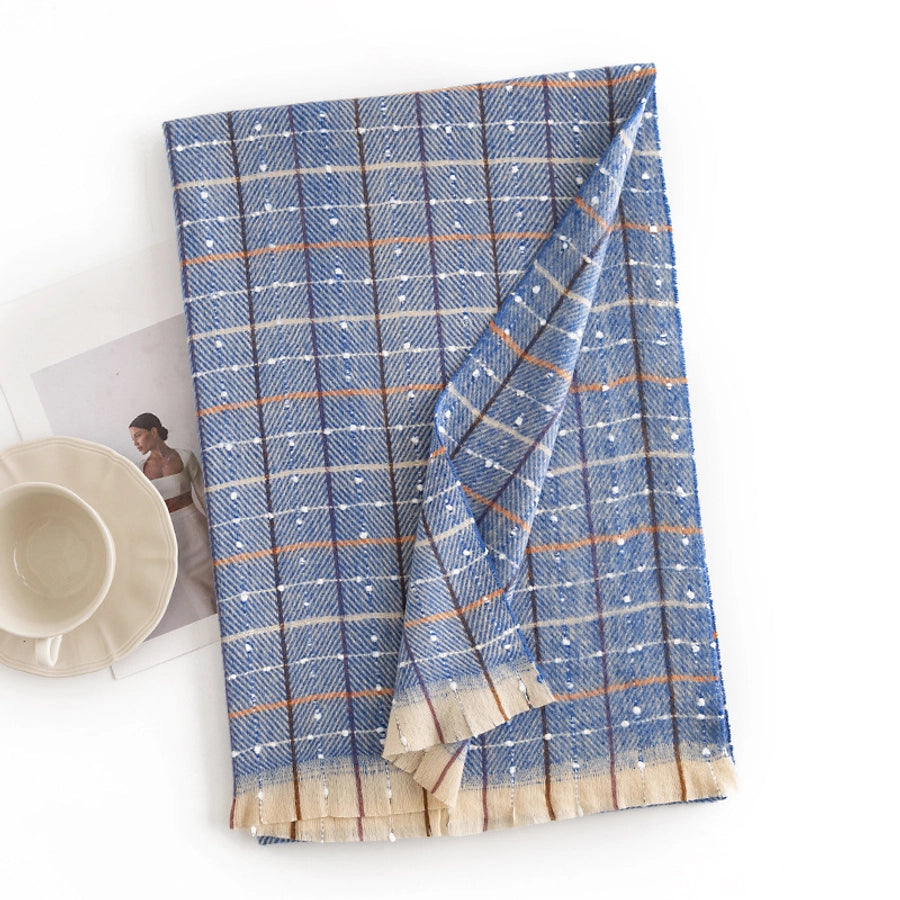 Elegant Lattice Dot Scarf