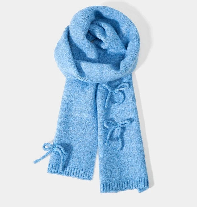 Bow Knot Faux Wool Scarf