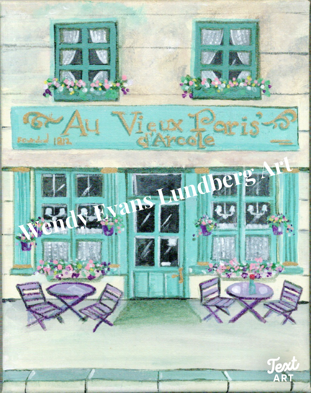 Au Vieux Paris d’Arcole Restaurant Print