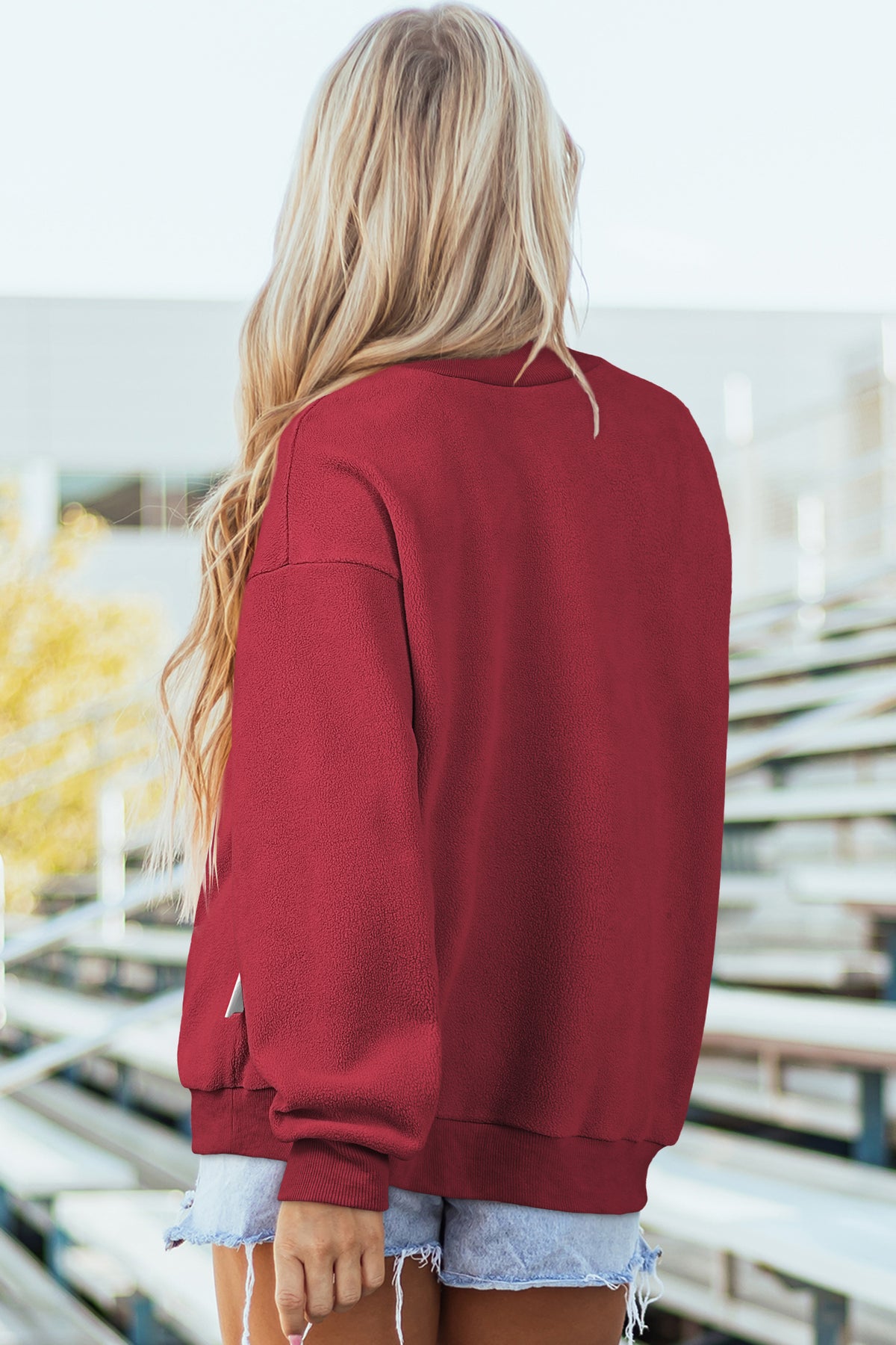 Reversible Mock Neck Sweatshirt