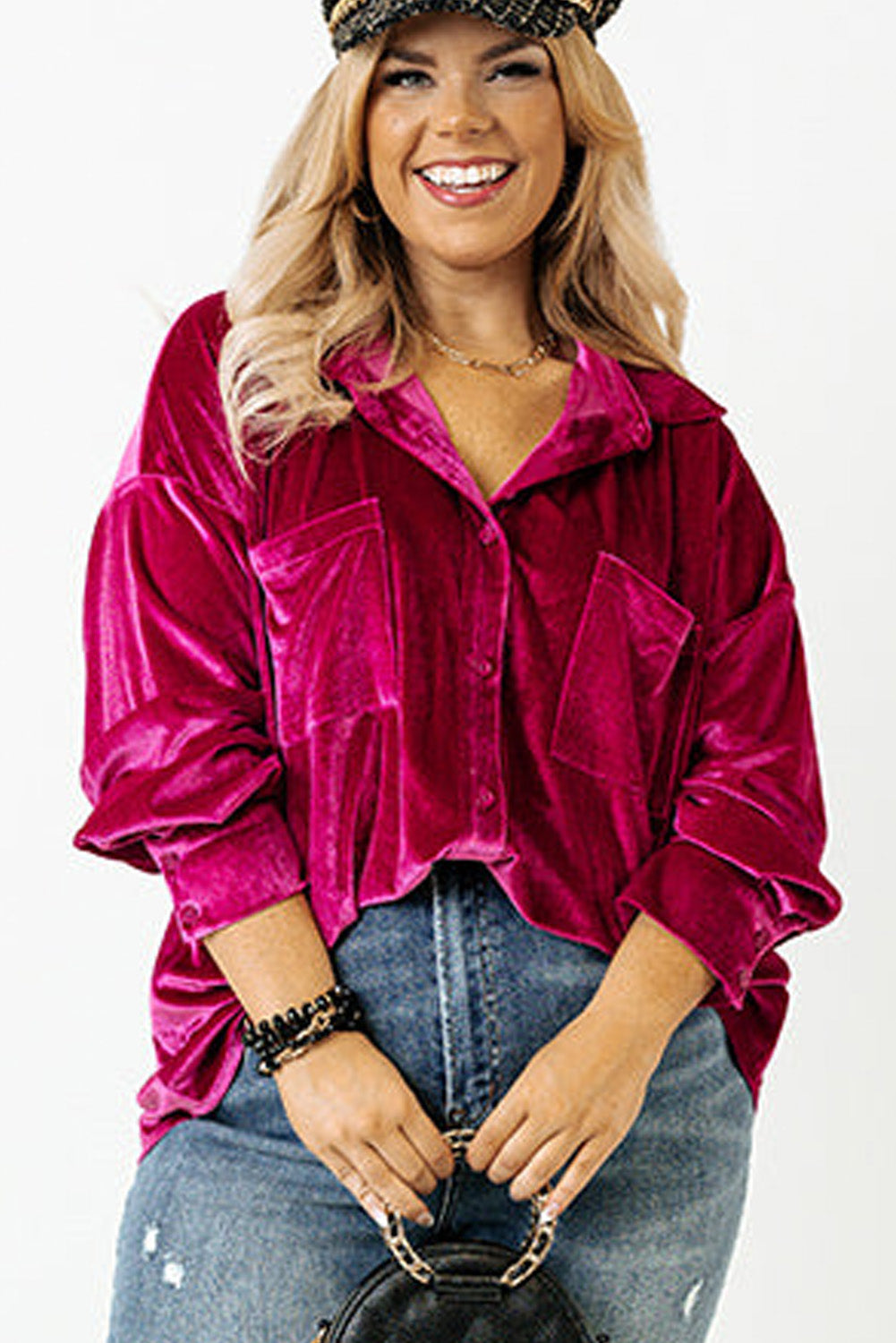 Velour Shirt Plus Size