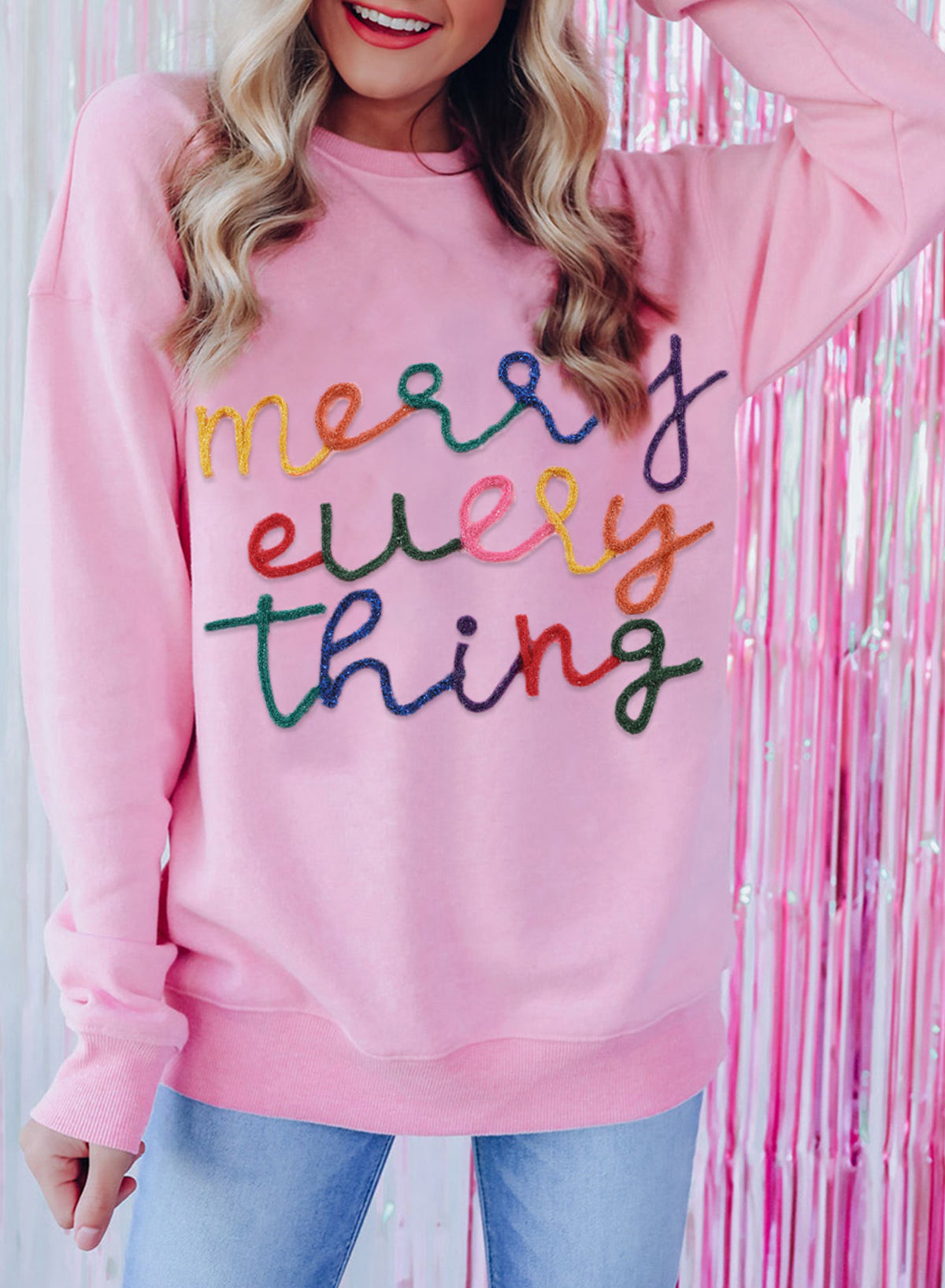 Merry Every Thing Tinsel Sweatshirt