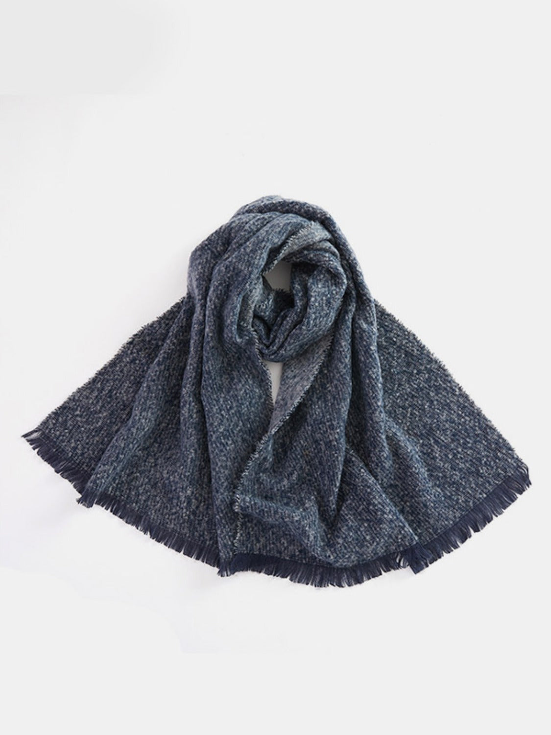 Raw Hem Heathered Scarf