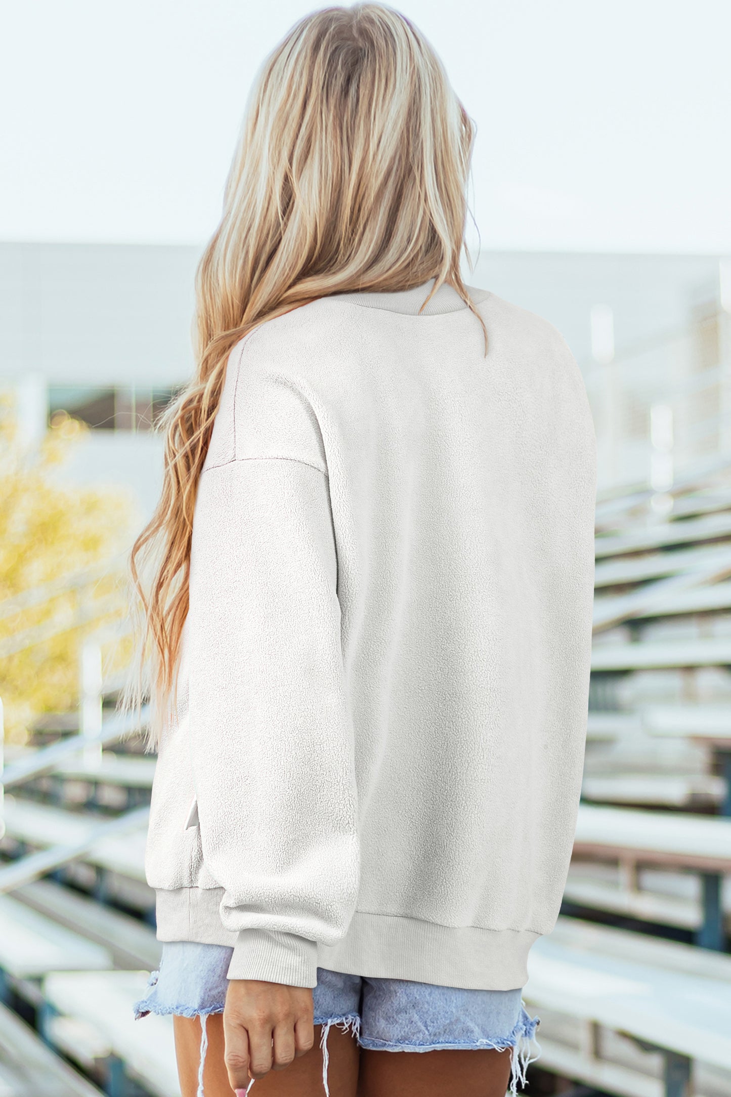 Reversible Mock Neck Sweatshirt