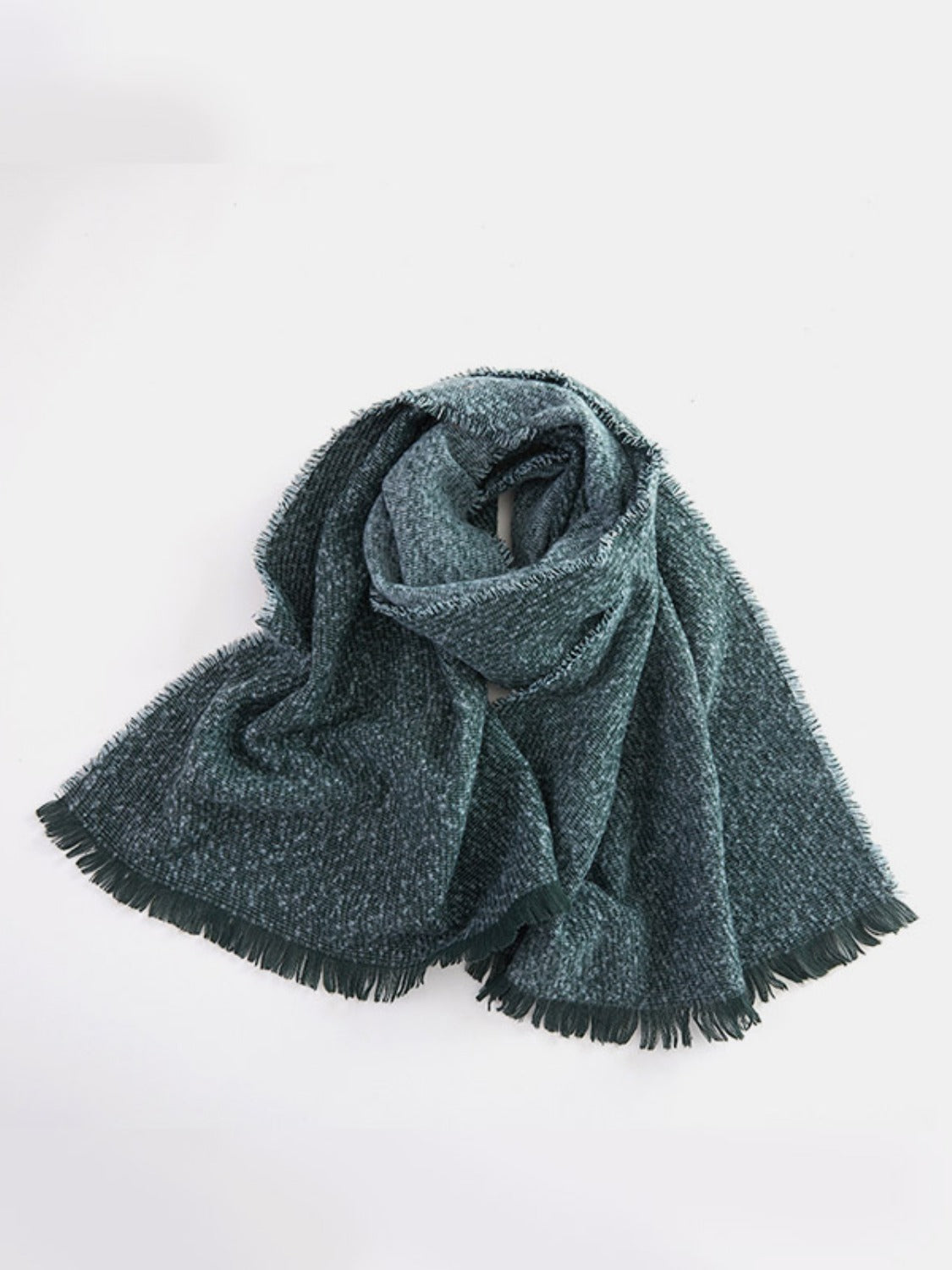 Raw Hem Heathered Scarf