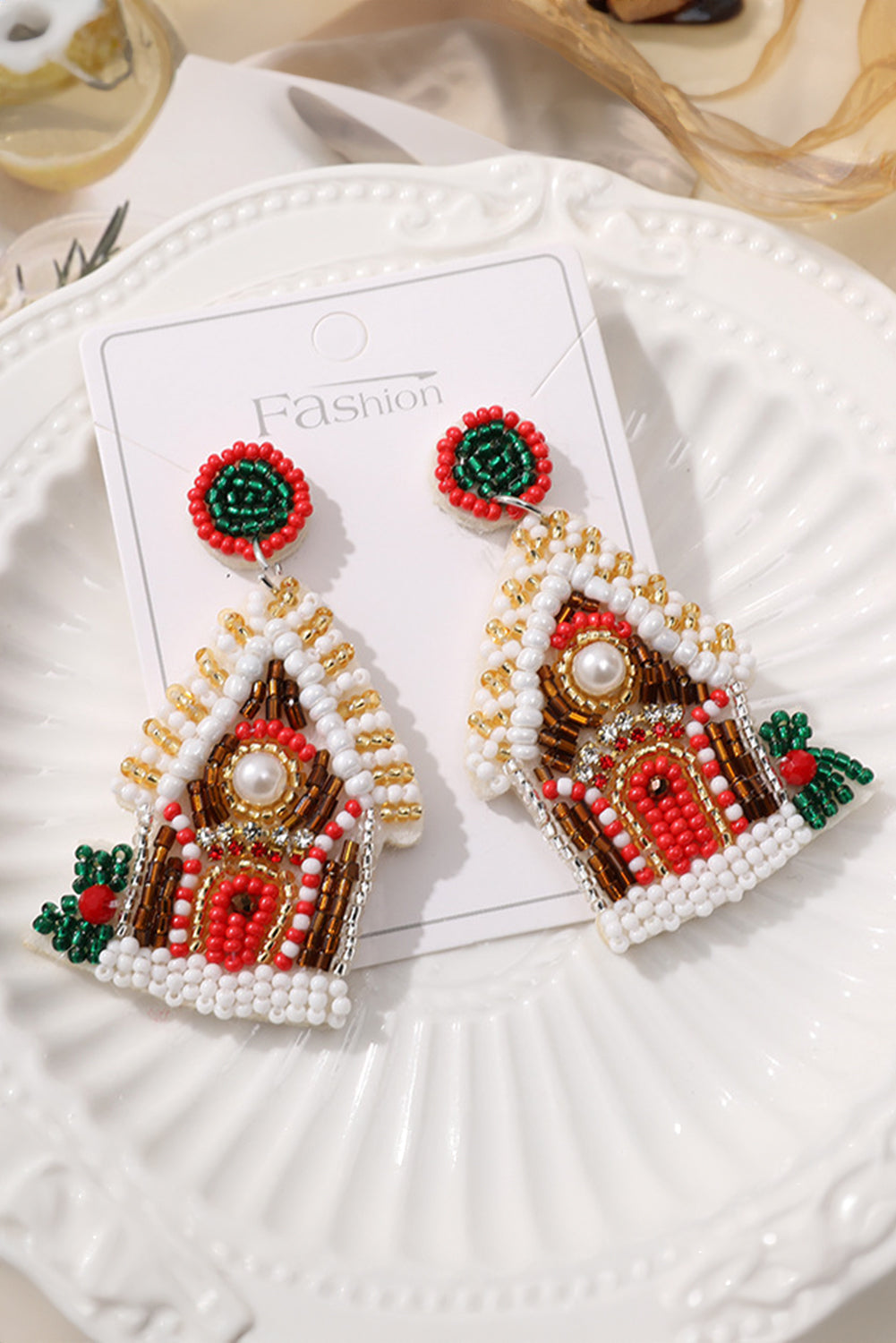 Gingerbread House Drop Earrings