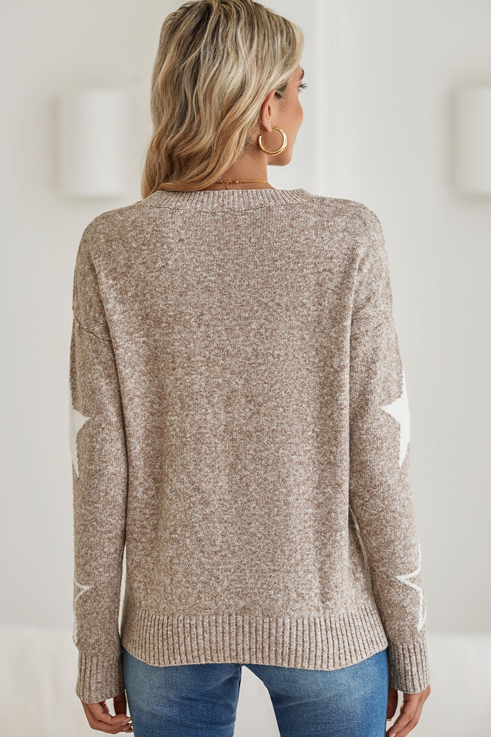 Stars Drop Shoulder Sweater