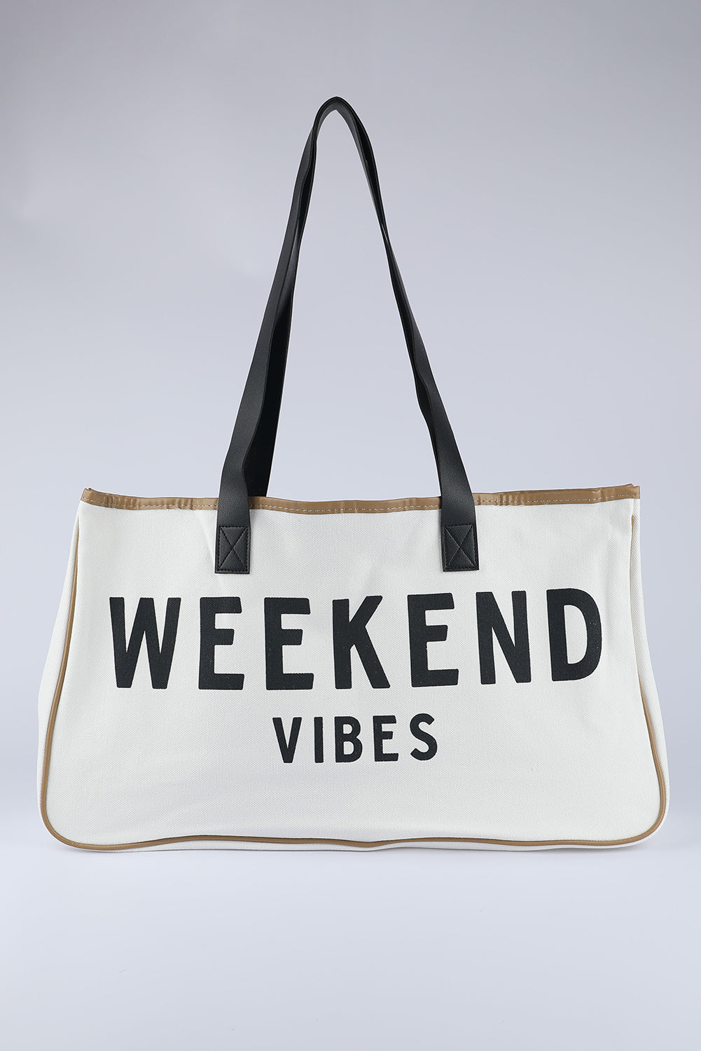 WEEKEND VIBES Large Canvas Tote Bag