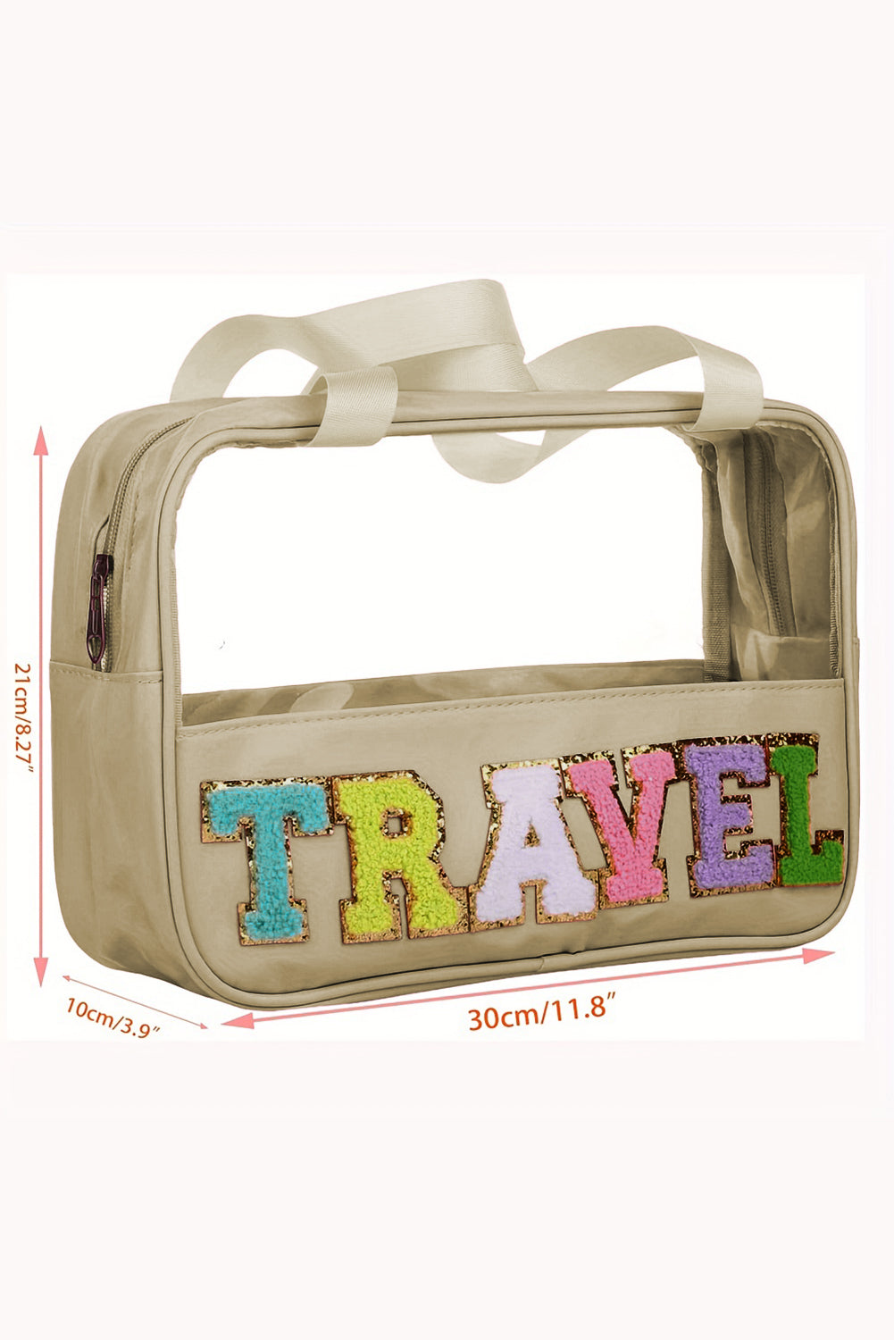 TRAVEL Clear Plastic Makeup Bag