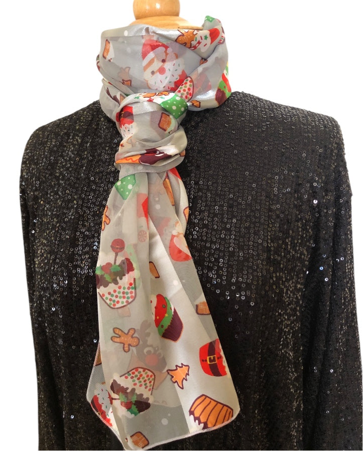 Christmas Cupcakes Scarf