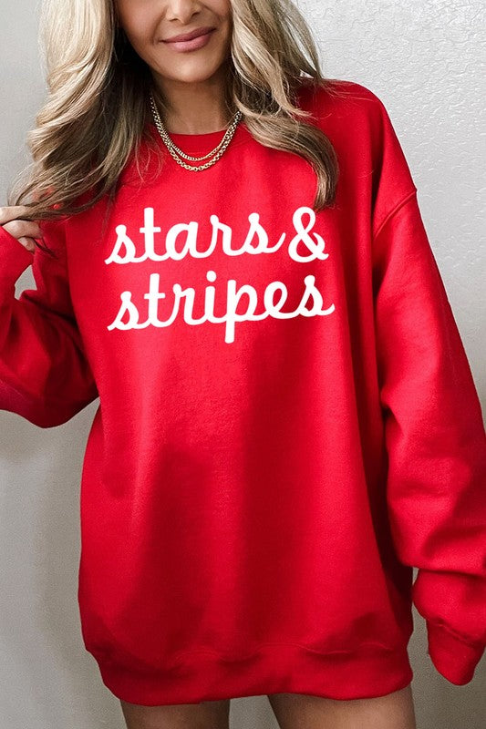 Stars & Stripes Graphic Fleece Sweatshirt