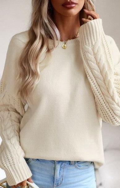 Cable Knit Sleeve Sweater