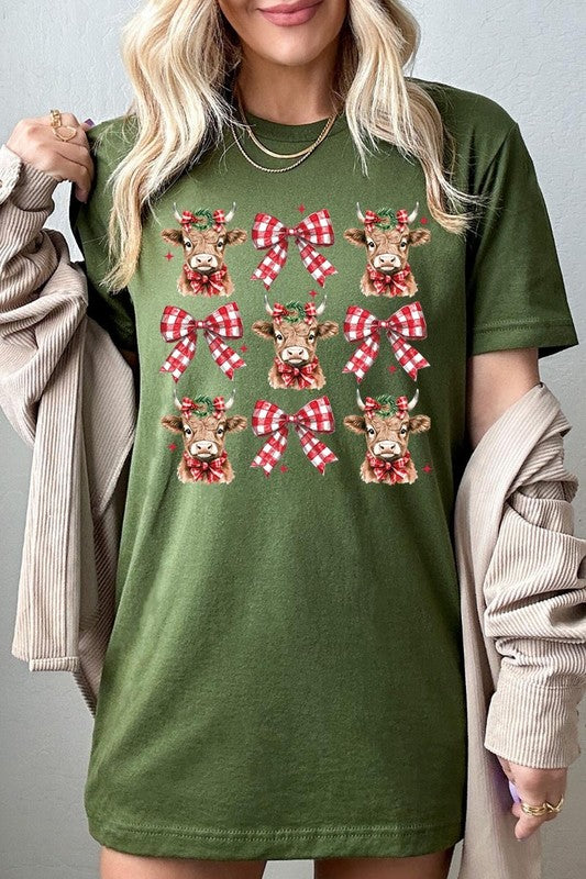 Christmas Cows & Bows Tee