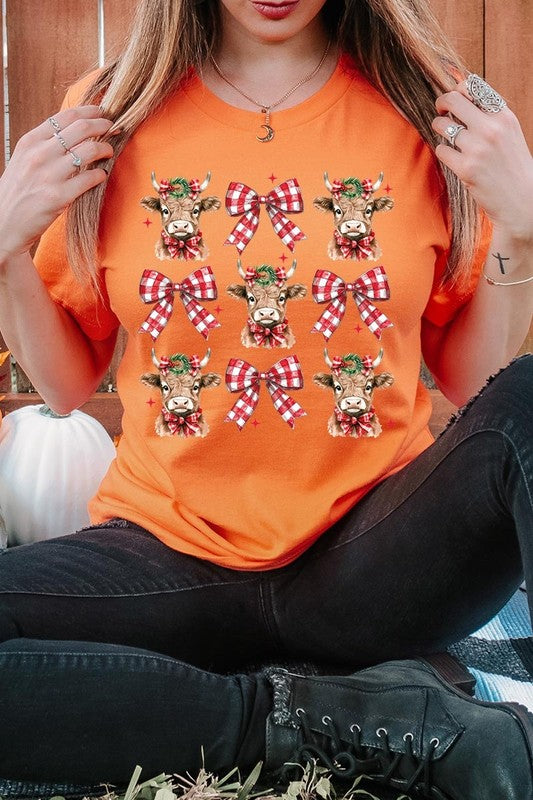 Christmas Cows & Bows Tee