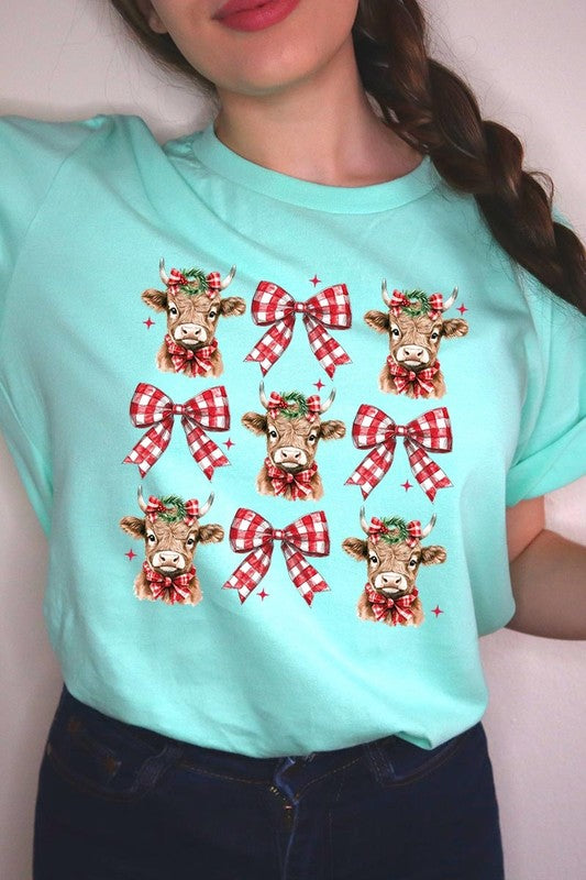 Christmas Cows & Bows Tee